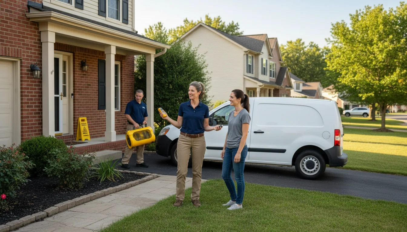 Residential water damage restoration in Grand Chain, IL
